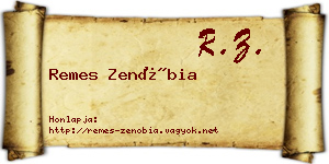 Remes Zenóbia névjegykártya